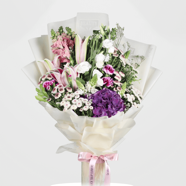 Beautiful Moments - Lily Hydrangea Bouquet - Image 1