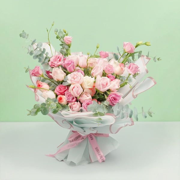 Heavenly Blooms mixed flower bouquet with assorted fresh blooms and elegant wrapping