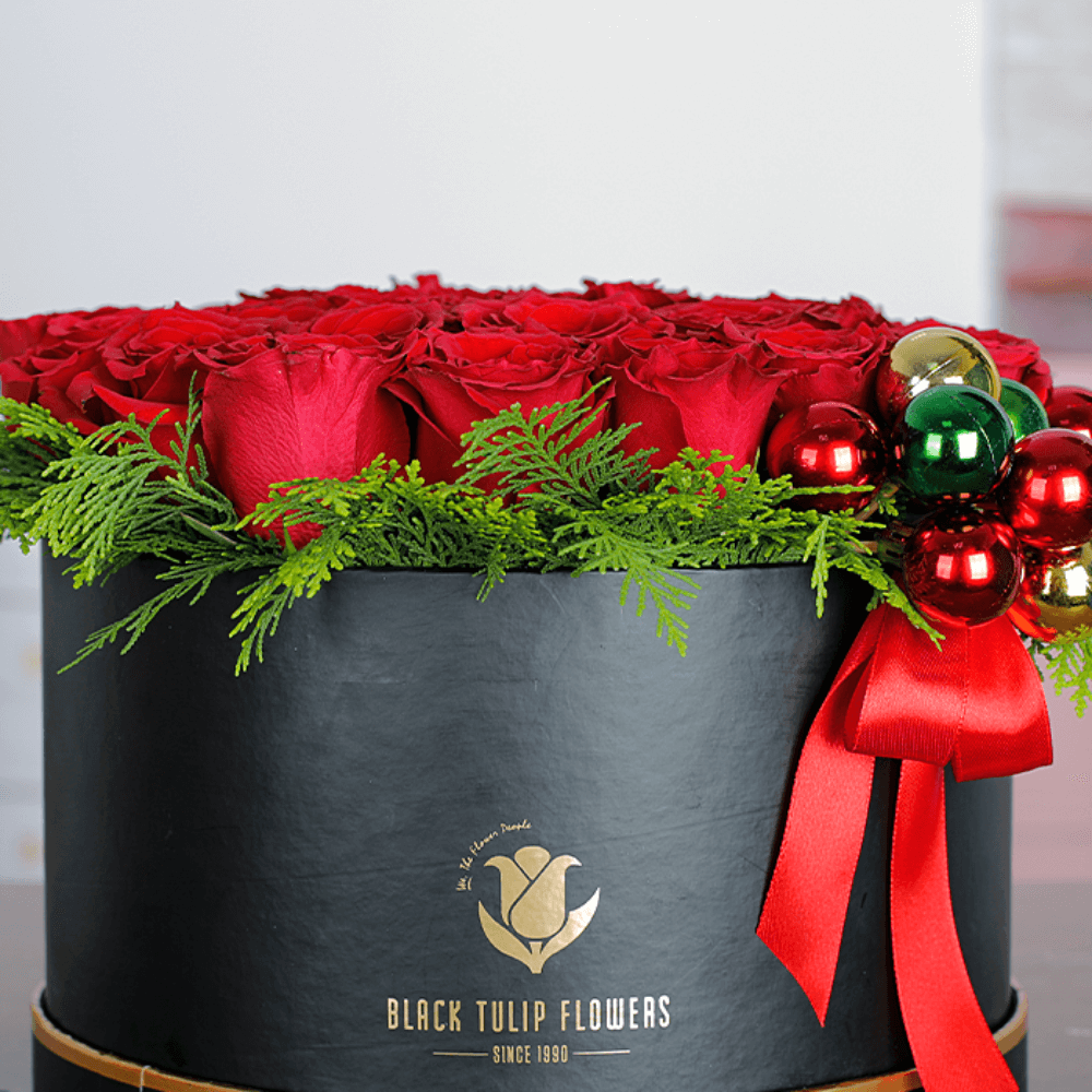 Box of Red Roses - Christmas Collection - Image 2