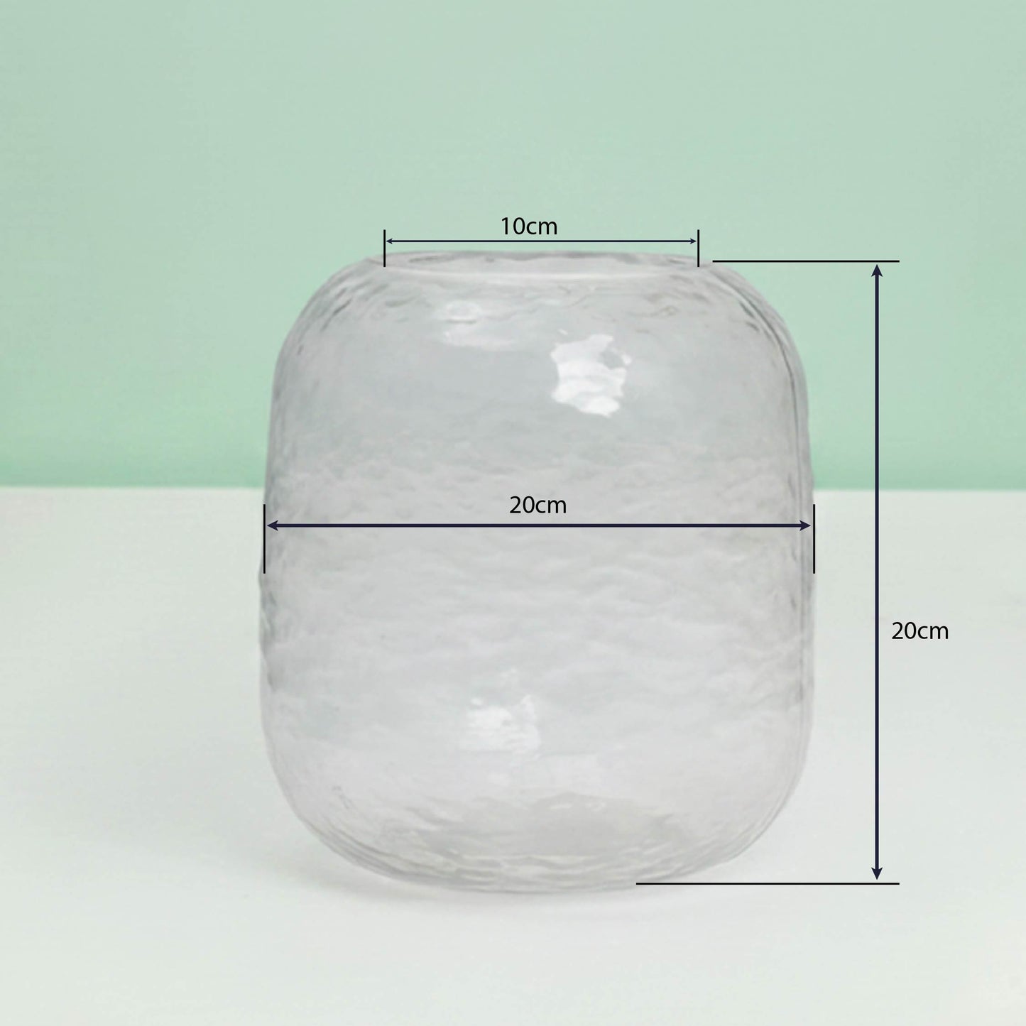 Ripple Barrel Glass Flower Vase