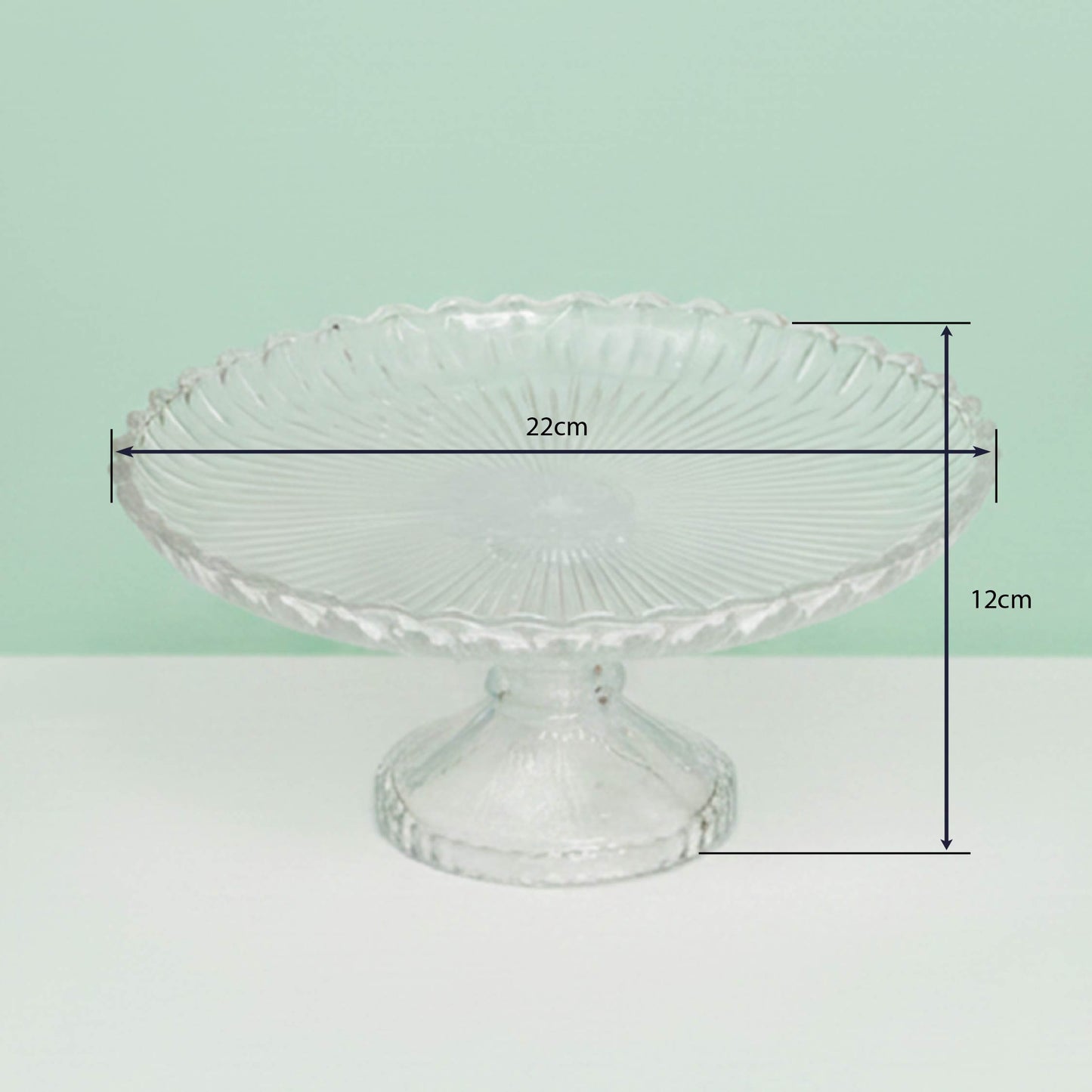 Sunburst Circular Pedestal Cake Stand