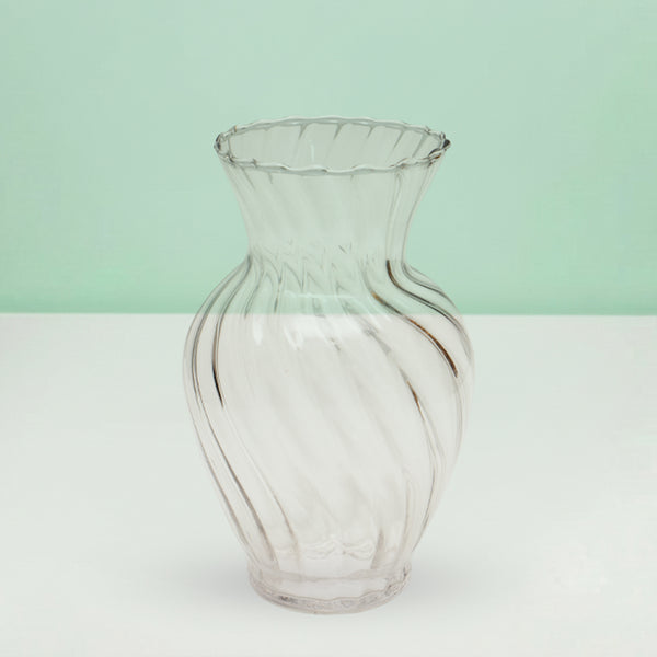 Swirl Baluster Glass Flower Vase