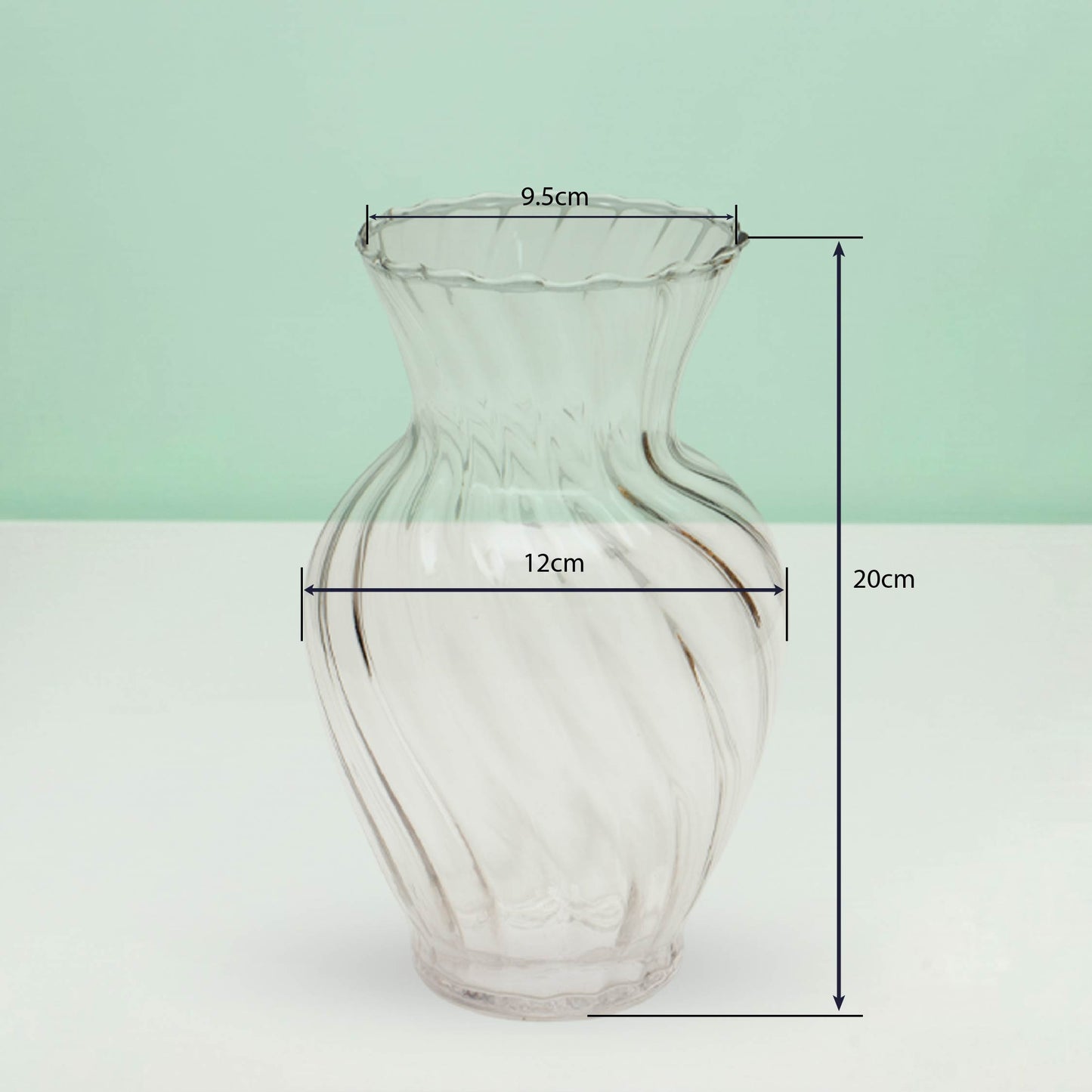 Swirl Baluster Glass Flower Vase
