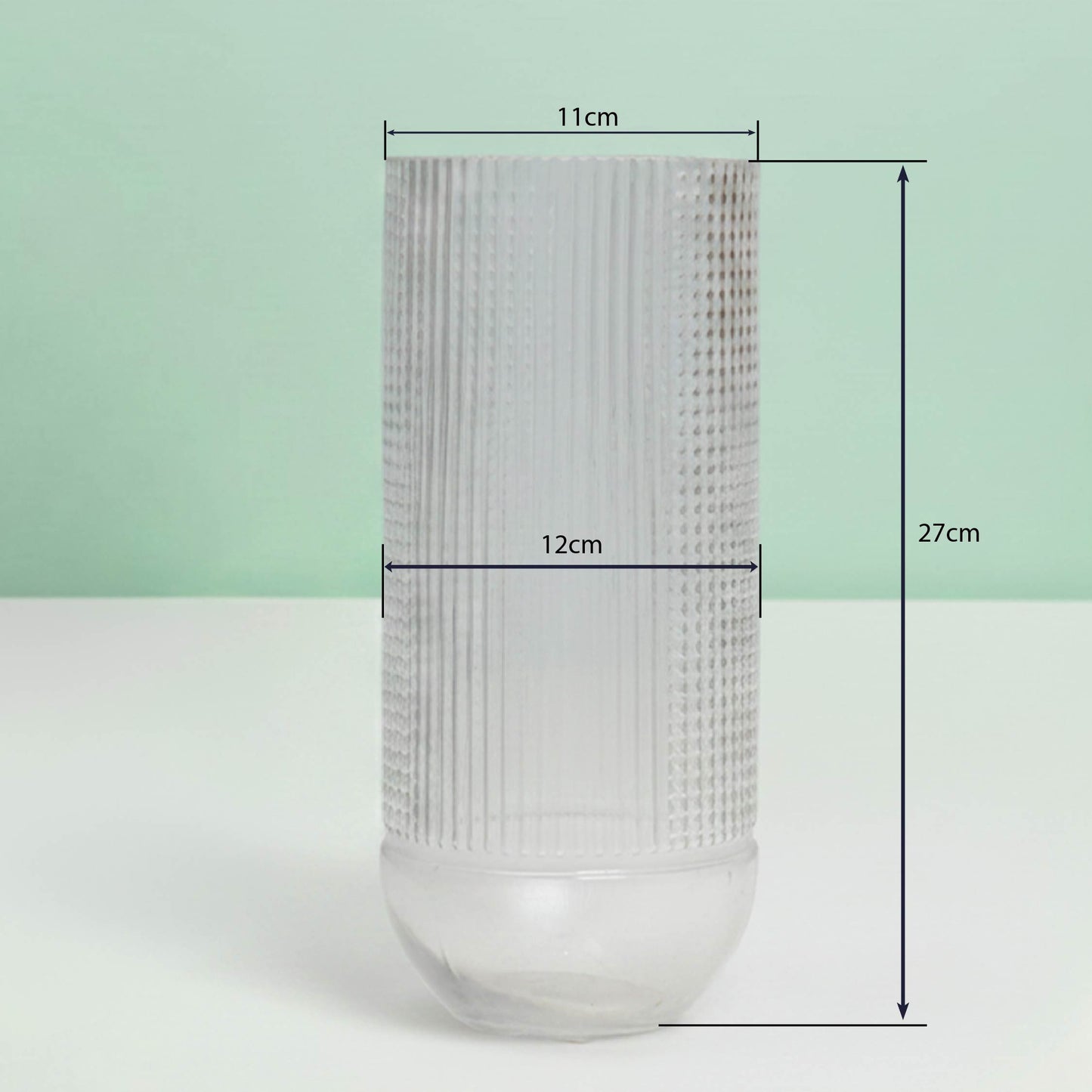 Tall Bullet Cylinder Glass Vase