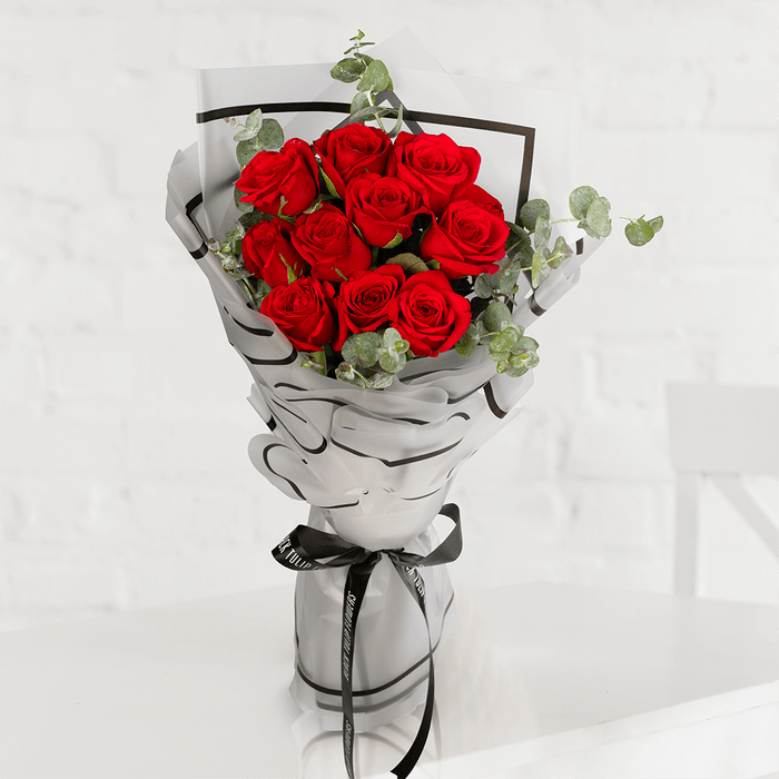 10 Red Roses Bouquet