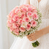 30 Pink Rose Wedding Bouquet