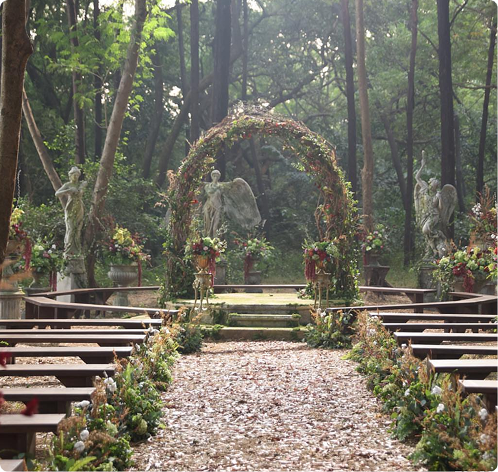 Event floral setup