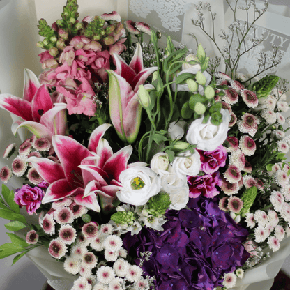 Beautiful Moments - Lily Hydrangea Bouquet - Image 2