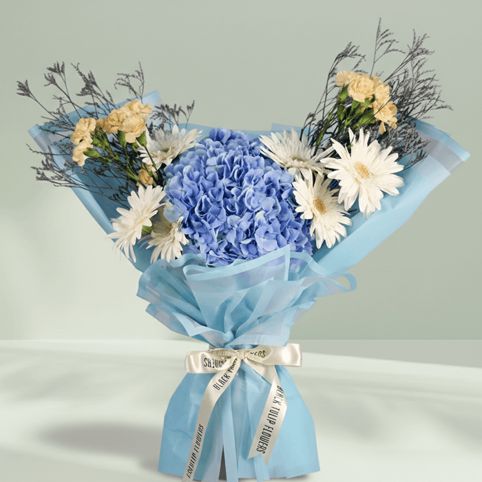 Blue Hydrangea Mixed Flower Bouquet