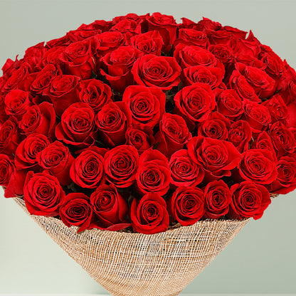 50 premium red roses bouquet for gifting