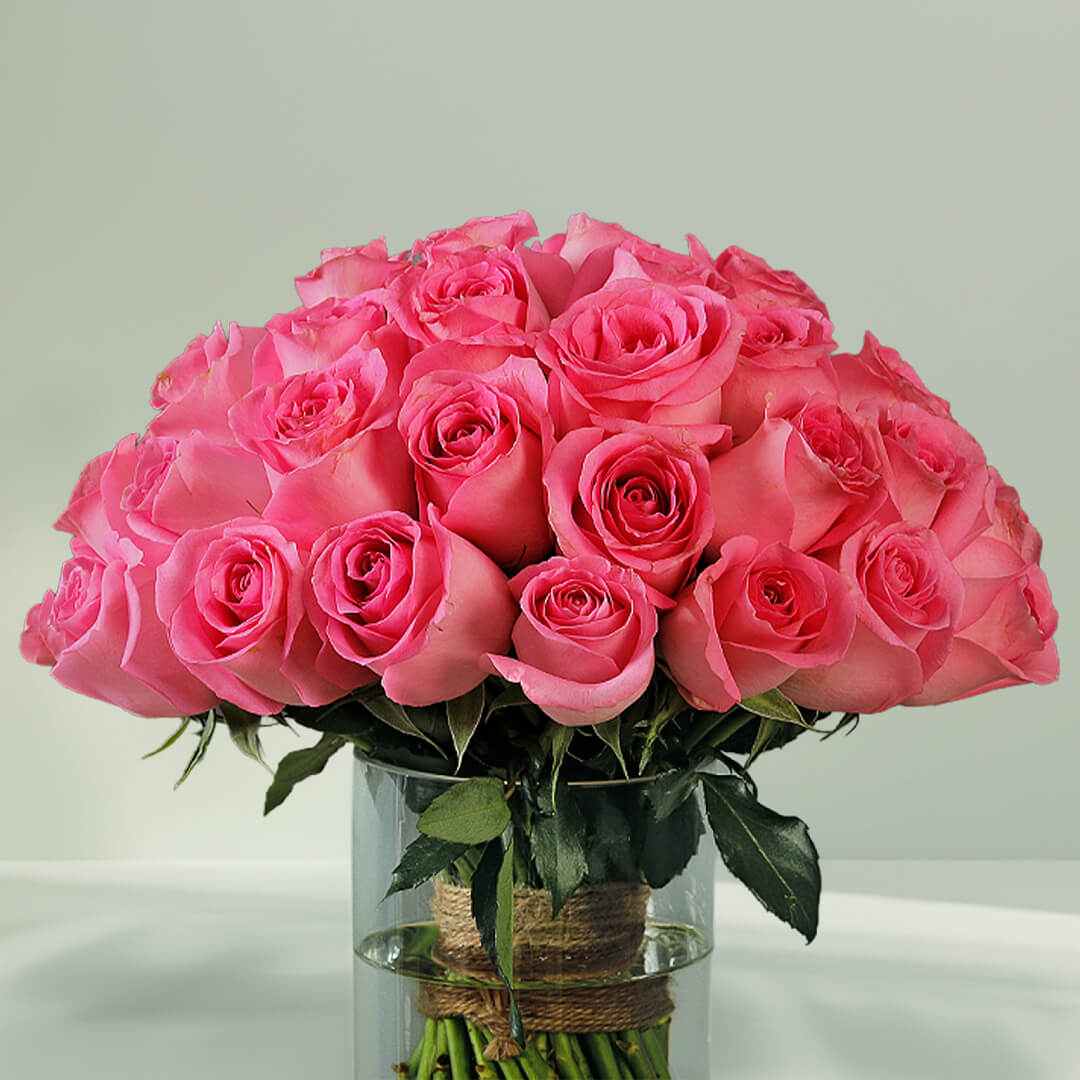 30 stems pink roses bunch bouquet for gifting