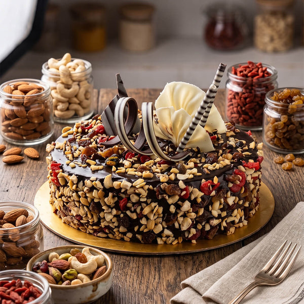 1/2 Kg Chocolate Truffle Dry Fruit Cake