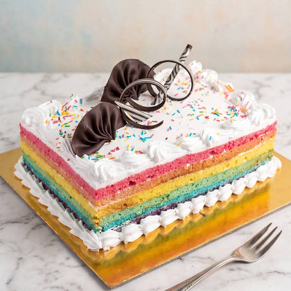 Colourful Rainbow Layer Cake (1/2kg)