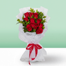Crimson Passion - 12 Red Roses Bouquet