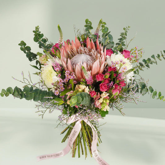 Exotic King Protea bouquet with fresh protea flowers arranged elegantly