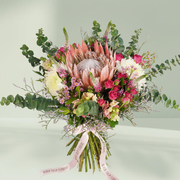 Exotic King Protea bouquet with fresh protea flowers arranged elegantly