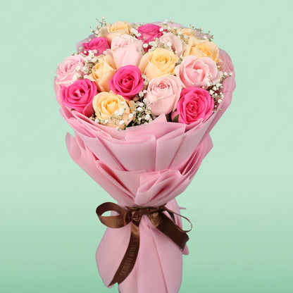 Rakhi Gift Set with Fresh Flowers and Assorted Sweets