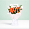 Golden Glow Orange Rose Bouquet