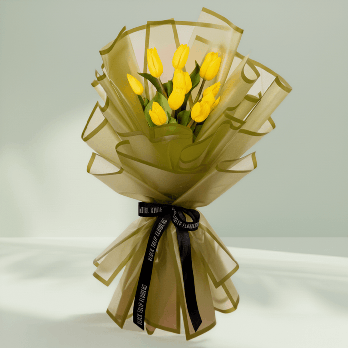 Golden Glow – 10 Stem Yellow Tulips