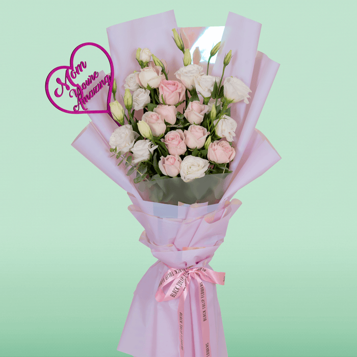 Blushing Rose & Eustoma Bouquet