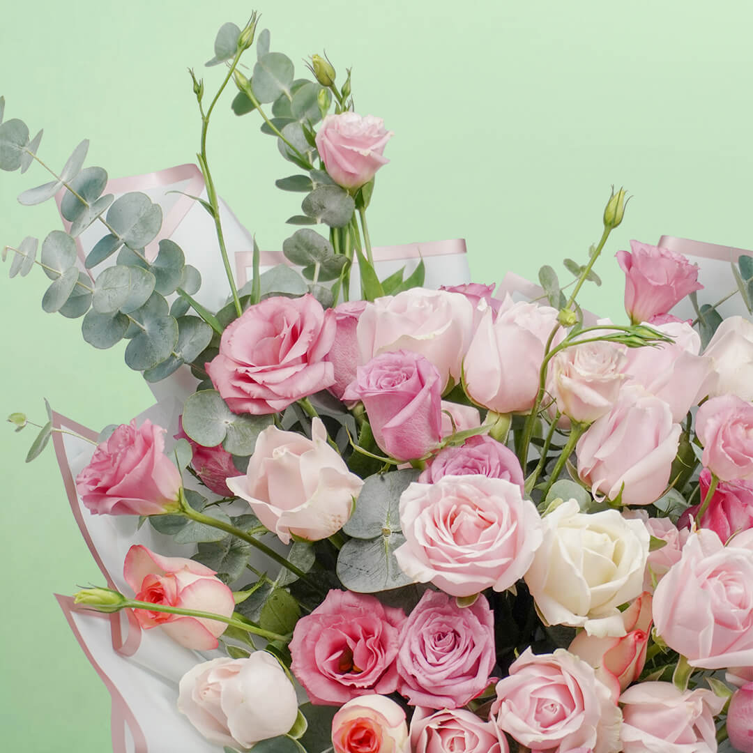 Heavenly Blooms mixed flower bouquet with assorted fresh blooms and elegant wrapping