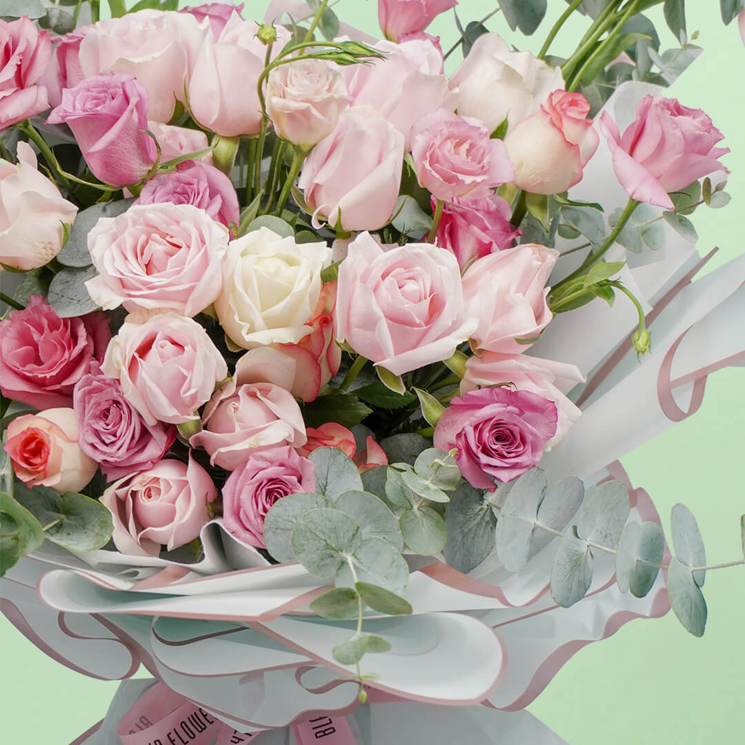 Heavenly Blooms mixed flower bouquet with assorted fresh blooms and elegant wrapping