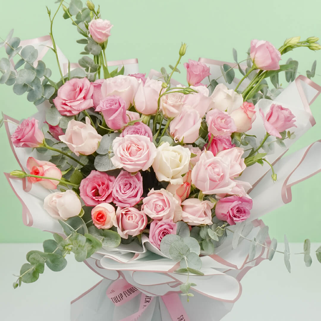 Heavenly Blooms mixed flower bouquet with assorted fresh blooms and elegant wrapping