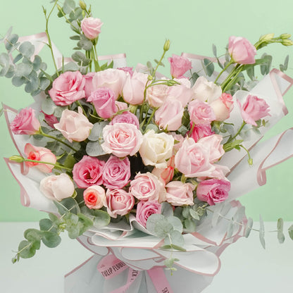 Heavenly Blooms mixed flower bouquet with assorted fresh blooms and elegant wrapping