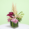 Elegant Calla Lily Glass Vase