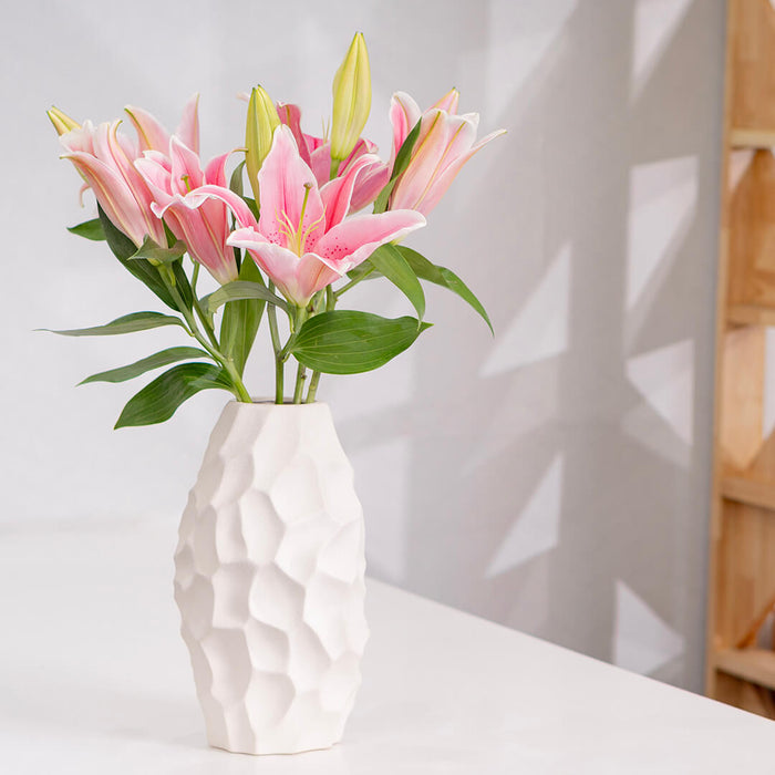 Lily flowers by stem