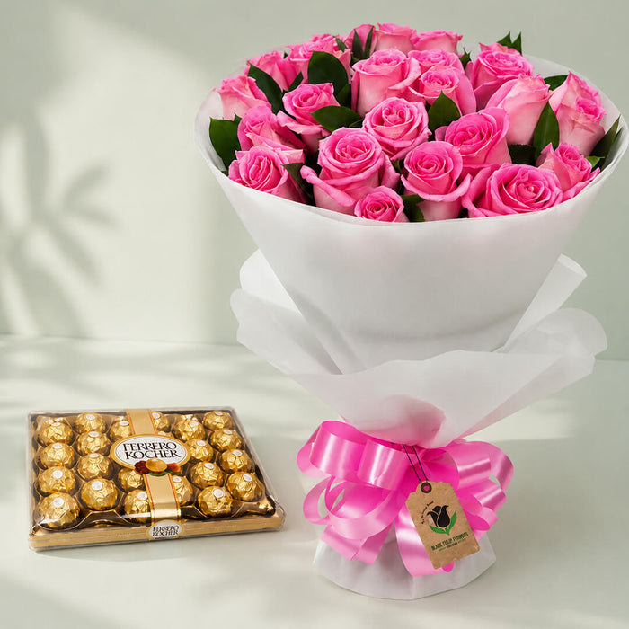 Mother’s Day Pink Rose chocolate Combo