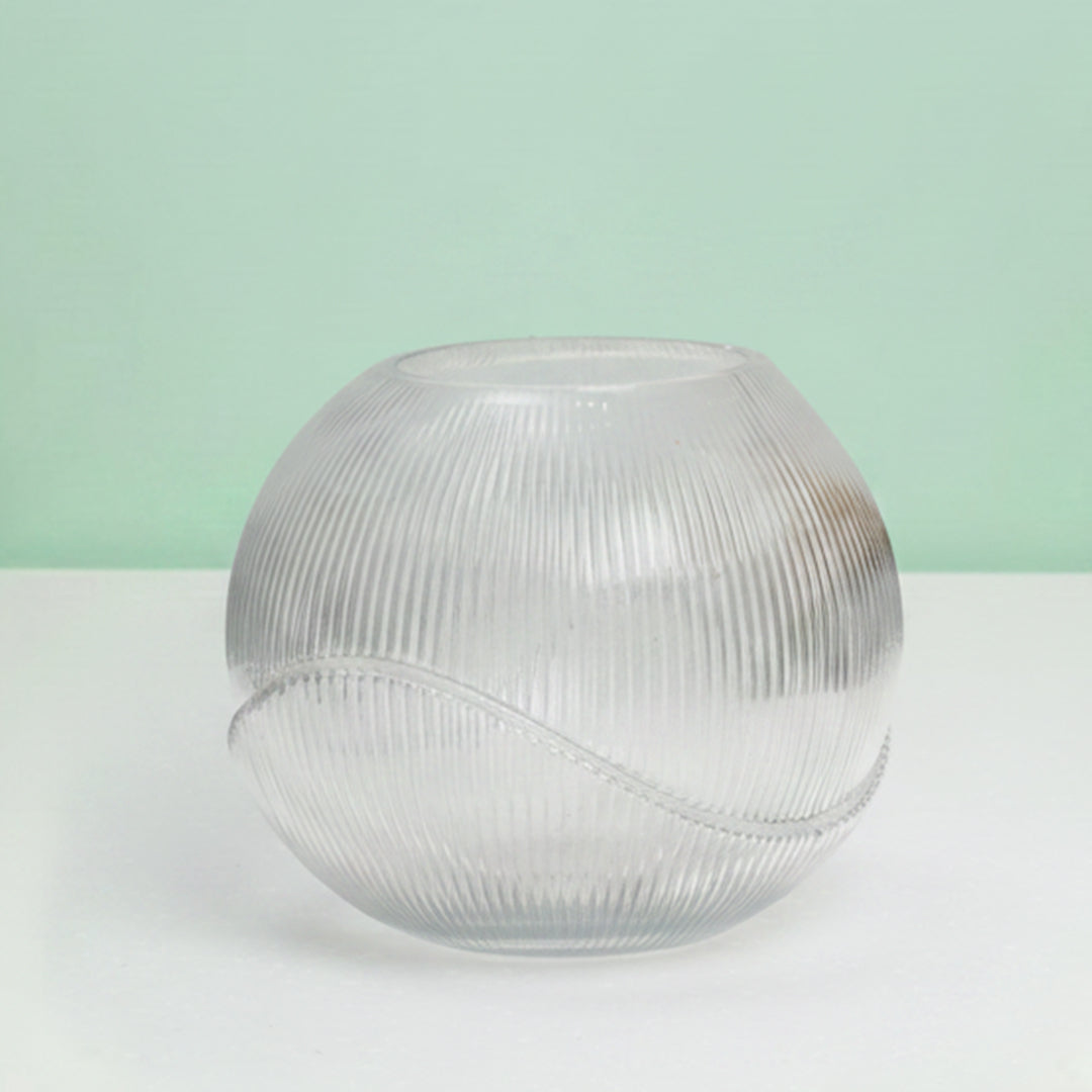 Rounded Elegance Glass Vase