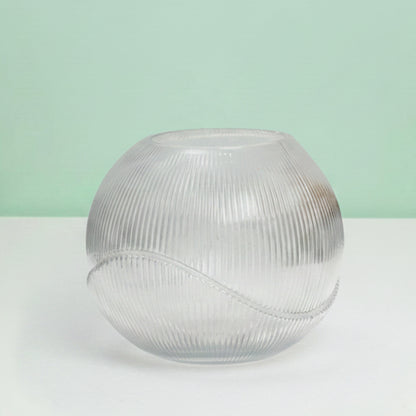 Rounded Elegance Glass Vase