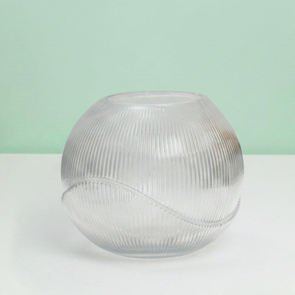 Rounded Elegance Glass Vase