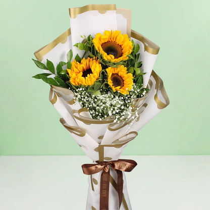 Sparkling Sunflower Rakhi Combo with Sunflowers and Rakhi
