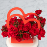 Red Roses and Hearts Flower Box