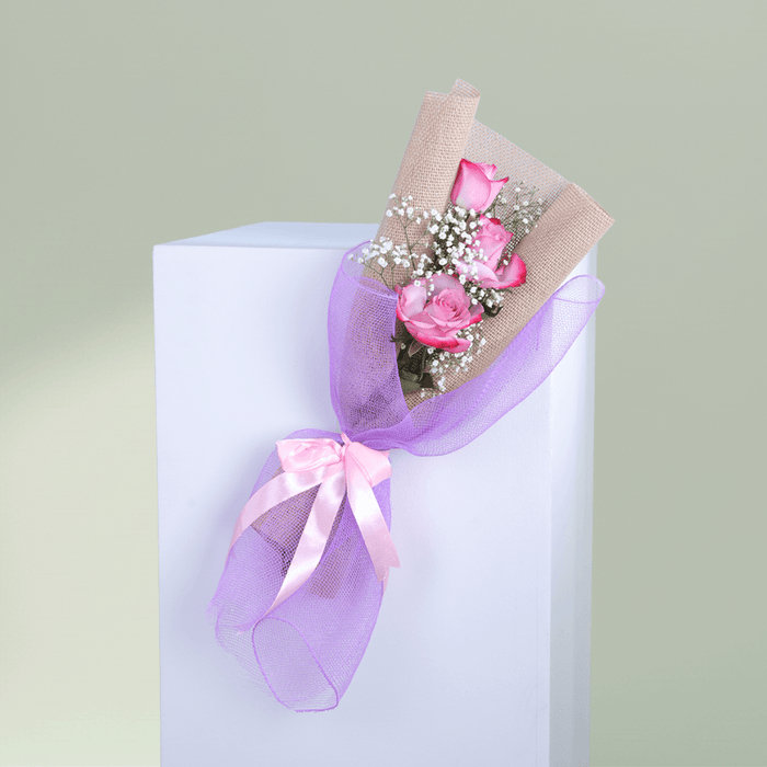 Thrifty Treasures - 3 Stem Rose Bouquet