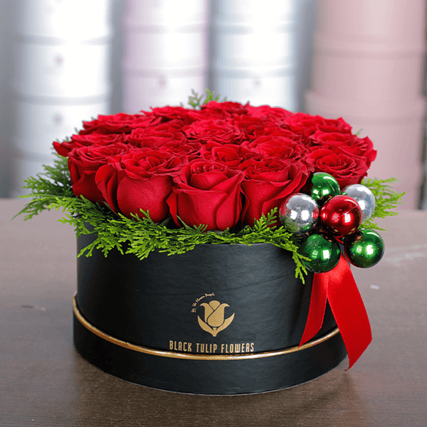 Box of Red Roses - Christmas Collection - Image 1