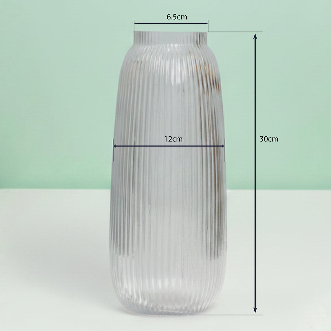 Tall Barrel Cylindrical Flower Vase