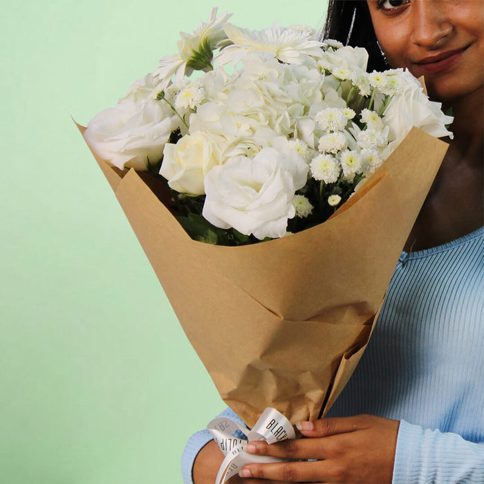 Whispering White Mixed Flower Bouquet