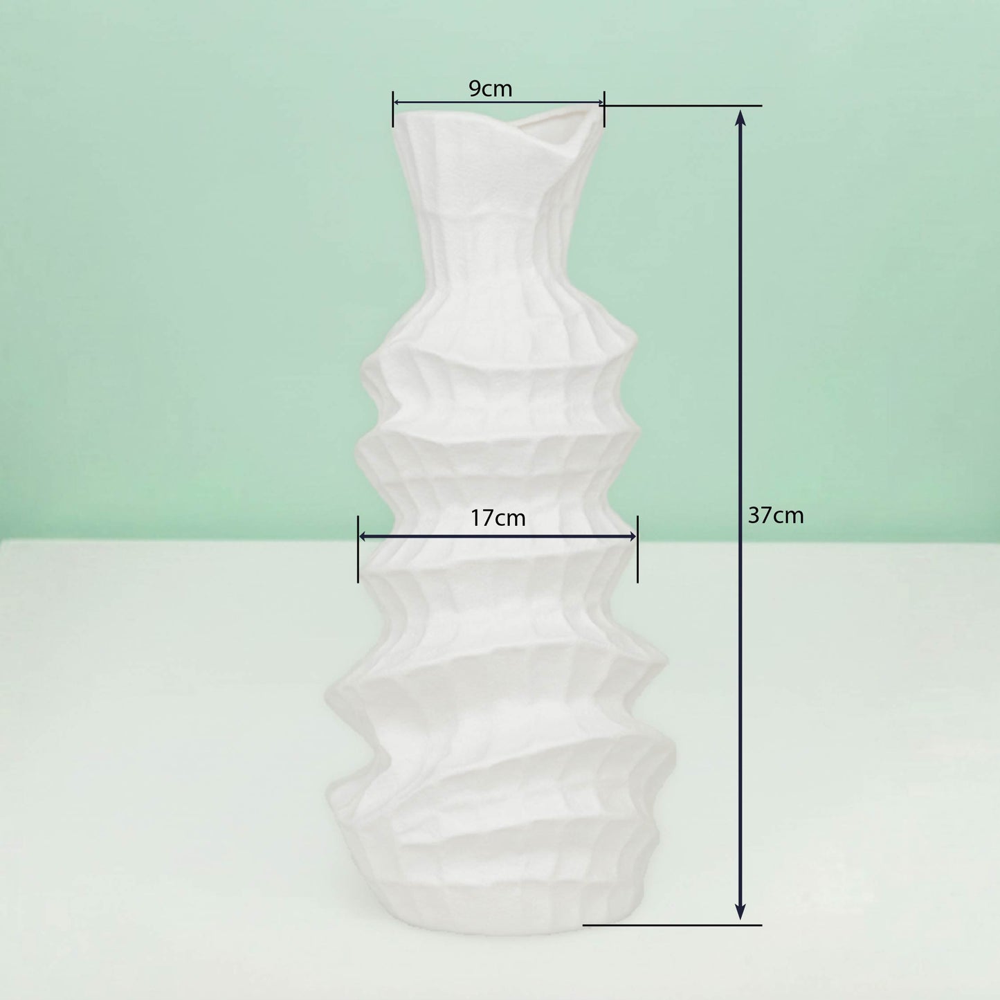 White Sculpted Flower Vase