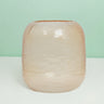 Amber Ripple Barrel Glass Pot 20 cm