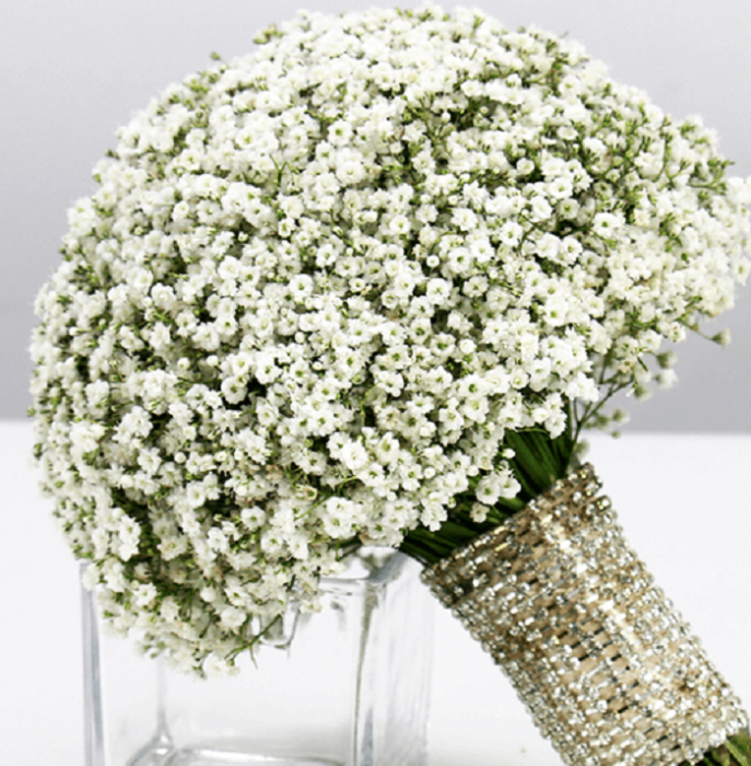 Gypsophila Baby's Breath Bridal Flower Bouquet - Image 2