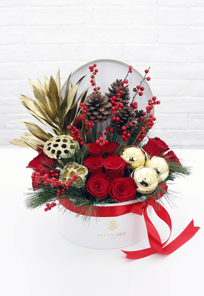 Christmas Floral Gift Box - Image 1