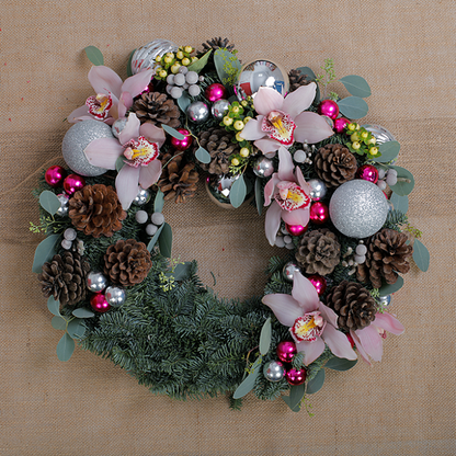 Christmas Wreath - Pink - Image 3