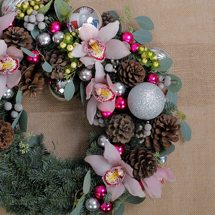 Christmas Wreath - Pink - Image 2