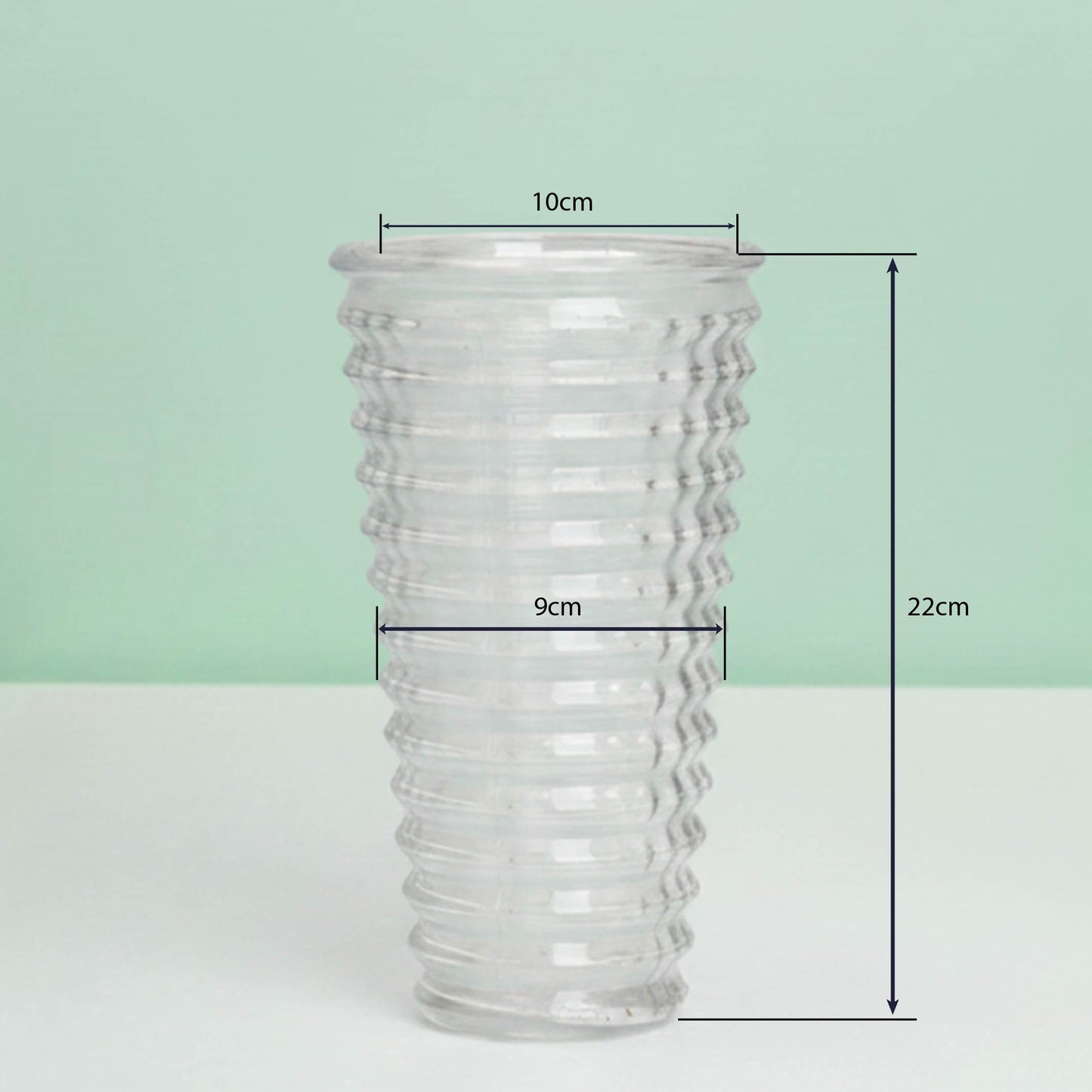 Contour Ring Glass Flower Vase - 22 cm