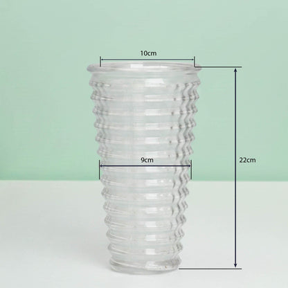 Contour Ring Glass Flower Vase - 22 cm