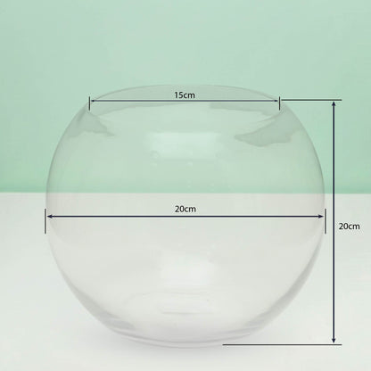 Crystal Globe Glass Vase 20 cm