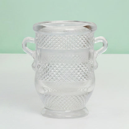 Diamond-Cut Quilted Trophy Glass Vase